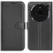 Phonesta Litchi Skin Book Wallet Case hoesje voor Nothing Phone (3a) Pro - Zwart