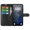 Phonesta Litchi Skin Book Wallet Case hoesje voor Nothing Phone (3a) Pro - Zwart 3