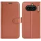 Phonesta Litchi Skin Book Wallet Case hoesje voor Nothing Phone (4a) - Bruin