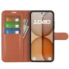 Phonesta Litchi Skin Book Wallet Case hoesje voor Nothing Phone (4a) - Bruin 3