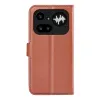 Phonesta Litchi Skin Book Wallet Case hoesje voor Nothing Phone (4a) Pro - Bruin 2
