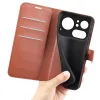 Phonesta Litchi Skin Book Wallet Case hoesje voor Nothing Phone (4a) Pro - Bruin 5