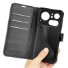 Phonesta Litchi Skin Book Wallet Case hoesje voor Nothing Phone (4a) Pro - Zwart 5