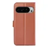 Phonesta Litchi Skin Book Wallet Case hoesje voor Google Pixel 10 Pro XL - Bruin 2
