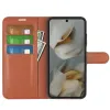 Phonesta Litchi Skin Book Wallet Case hoesje voor Google Pixel 10 Pro XL - Bruin 3