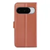 Phonesta Litchi Skin Book Wallet Case hoesje voor Google Pixel 10 / 10 Pro - Bruin 2