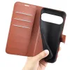 Phonesta Litchi Skin Book Wallet Case hoesje voor Google Pixel 10 / 10 Pro - Bruin 5