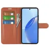 Phonesta Litchi Skin Book Wallet Case hoesje voor Realme 16 Pro - Bruin 3
