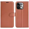 Phonesta Litchi Skin Book Wallet Case hoesje voor Realme 16 Pro Plus - Bruin 0