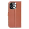 Phonesta Litchi Skin Book Wallet Case hoesje voor Realme 16 Pro Plus - Bruin 2