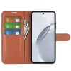 Phonesta Litchi Skin Book Wallet Case hoesje voor Realme 16 Pro Plus - Bruin 3