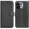 Phonesta Litchi Skin Book Wallet Case hoesje voor Realme 16 Pro Plus - Zwart 0