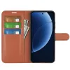 Phonesta Litchi Skin Book Wallet Case hoesje voor Realme GT 8 Pro - Bruin 3