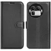Phonesta Litchi Skin Book Wallet Case hoesje voor Realme GT 8 Pro - Zwart 0