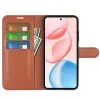 Phonesta Litchi Skin Book Wallet Case hoesje voor HONOR 400 - Bruin 3