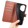 Phonesta Litchi Skin Book Wallet Case hoesje voor HONOR 400 - Bruin 5