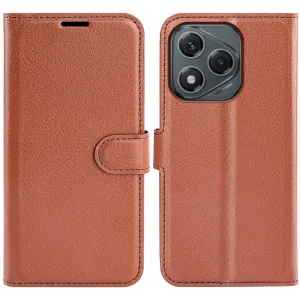 Phonesta Litchi Skin Book Wallet Case hoesje voor HONOR 400 Lite - Bruin