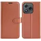 Phonesta Litchi Skin Book Wallet Case hoesje voor HONOR 400 Lite - Bruin