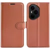 Phonesta Litchi Skin Book Wallet Case hoesje voor HONOR 400 Pro - Bruin 0