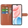 Phonesta Litchi Skin Book Wallet Case hoesje voor HONOR 400 Pro - Bruin 3