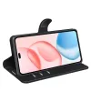 Phonesta Litchi Skin Book Wallet Case hoesje voor HONOR 400 Pro - Zwart 4