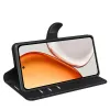 Phonesta Litchi Skin Book Wallet Case hoesje voor HONOR Magic8 Lite - Zwart 4