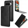 Phonesta Leather Vertical Flip Wallet Case hoesje voor Google Pixel 9 / 9 Pro - Zwart 3