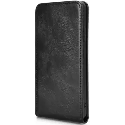 Phonesta Leather Vertical Flip Wallet Case hoesje voor OnePlus 13R - Zwart