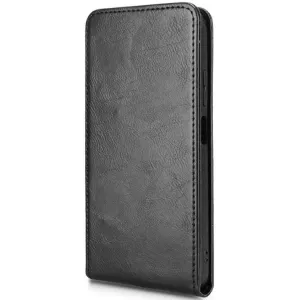 Phonesta Leather Vertical Flip Wallet Case hoesje voor Motorola Moto G05 / Moto E15 - Zwart