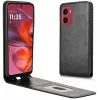 Phonesta Leather Vertical Flip Wallet Case hoesje voor Motorola Moto G05 / Moto E15 - Zwart 2