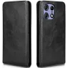 Phonesta Leather Vertical Flip Wallet Case hoesje voor Motorola Edge 50 Pro - Zwart