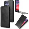 Phonesta Leather Vertical Flip Wallet Case hoesje voor Motorola Edge 50 Pro - Zwart 2