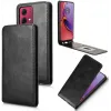 Phonesta Leather Vertical Flip Wallet Case hoesje voor Motorola Moto G84 - Zwart 2
