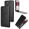 Phonesta Leather Vertical Flip Wallet Case hoesje voor Oppo Reno12 - Zwart 2