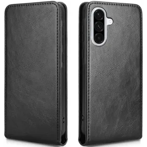 Phonesta Leather Vertical Flip Wallet Case hoesje voor Samsung Galaxy A36/A56 - Zwart