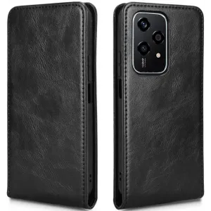 Phonesta Leather Vertical Flip Wallet Case hoesje voor HONOR 200 Lite - Zwart
