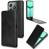 Phonesta Leather Vertical Flip Wallet Case hoesje voor Realme C63/C61 / Note 60 - Zwart 1