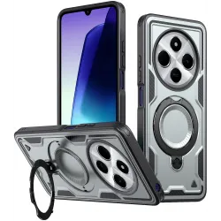 Phonesta MagLock Armor Back Cover hoesje met ring en MagSafe voor Xiaomi Redmi 14C / Xiaomi Poco C75 - Grijs