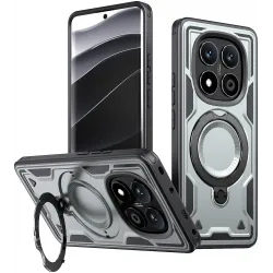 Phonesta MagLock Armor Back Cover hoesje met ring en MagSafe voor Xiaomi Redmi Note 14 Pro 4G/5G/14 Pro Plus / Xiaomi Poco X7 - Grijs