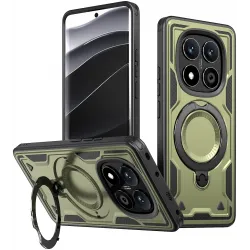 Phonesta MagLock Armor Back Cover hoesje met ring en MagSafe voor Xiaomi Redmi Note 14 Pro 4G/5G/14 Pro Plus / Xiaomi Poco X7 - Groen
