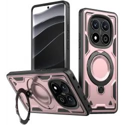 Phonesta MagLock Armor Back Cover hoesje met ring en MagSafe voor Xiaomi Redmi Note 14 Pro 4G/5G/14 Pro Plus / Xiaomi Poco X7 - Roségoud