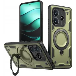 Phonesta MagLock Armor Back Cover hoesje met ring en MagSafe voor Xiaomi Redmi Note 14 5G - Groen