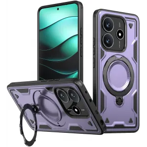 Phonesta MagLock Armor Back Cover hoesje met ring en MagSafe voor Xiaomi Redmi Note 14 5G - Paars