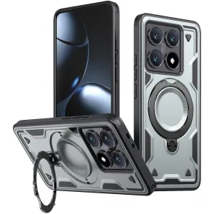 Phonesta MagLock Armor Back Cover hoesje met ring en MagSafe voor Xiaomi 14T - Grijs