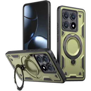 Phonesta MagLock Armor Back Cover hoesje met ring en MagSafe voor Xiaomi 14T - Groen