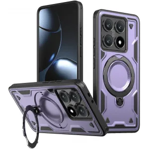 Phonesta MagLock Armor Back Cover hoesje met ring en MagSafe voor Xiaomi 14T - Paars