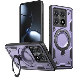 Phonesta MagLock Armor Back Cover hoesje met ring en MagSafe voor Xiaomi 14T Pro - Paars