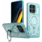 Phonesta MagLock Armor Back Cover hoesje met ring en MagSafe voor Xiaomi Poco X6 Pro - Lichtblauw