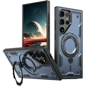 Phonesta MagLock Armor Back Cover hoesje met ring en MagSafe voor Samsung Galaxy S25 Ultra - Donkerblauw