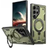 Phonesta MagLock Armor Back Cover hoesje met ring en MagSafe voor Samsung Galaxy S25 Ultra - Groen